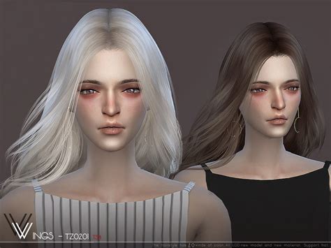 The Sims Resource Wings Tz0201 Hair Sims 4 Hairs