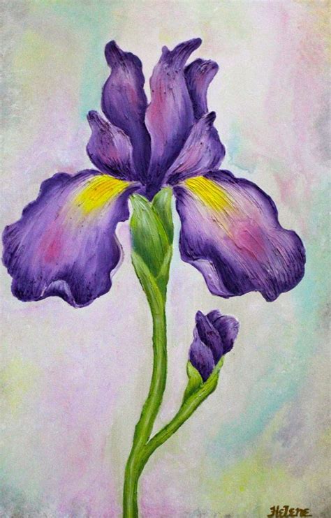 Painting with watercolor on canvas is possible. 25.5" x 37.5" Original Painting, Large Purple and Yellow ...