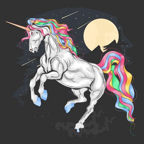 Unicorn With Rainbow Mane Design 1176863 Vector Art At Vecteezy