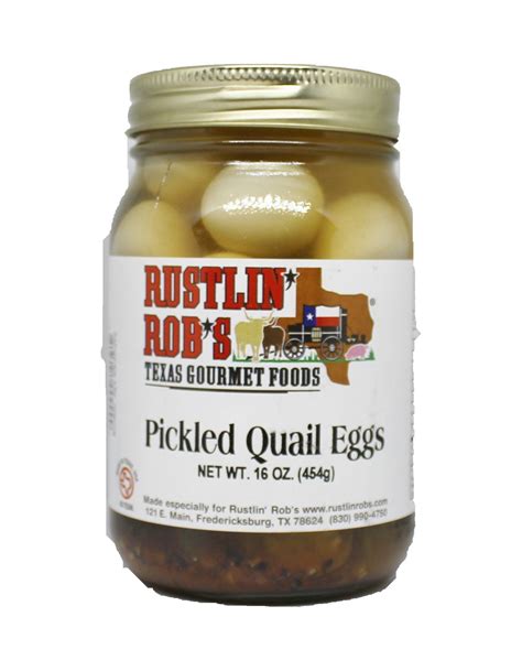 Pickled Quail Eggs 16oz By Rustlin Robs Pickled Quail Eggs Hot
