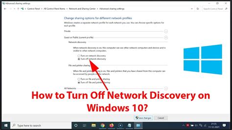 How To Turn Off Network Discovery On Windows Youtube