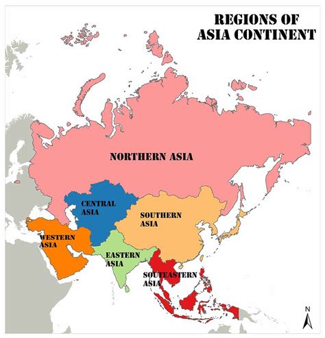 Asia Continent And Country Map Mappr