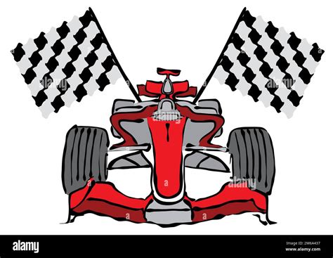 Formula 1 Racing Car Vector Illustration Stock Photo Alamy