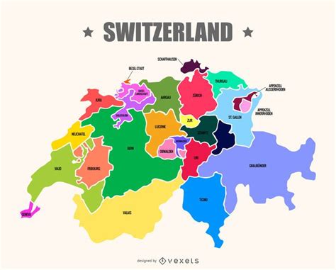 Vetor De Mapa Da Suíça Baixar Vector