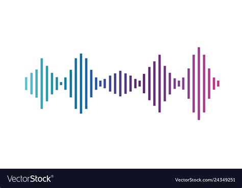 Sound Wave Isolated Icon Royalty Free Vector Image