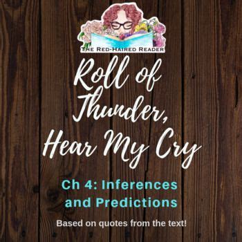 These papers were written primarily by students and provide critical analysis of roll of thunder, hear my cry. Roll of Thunder, Hear My Cry chapter 4 Inference and ...