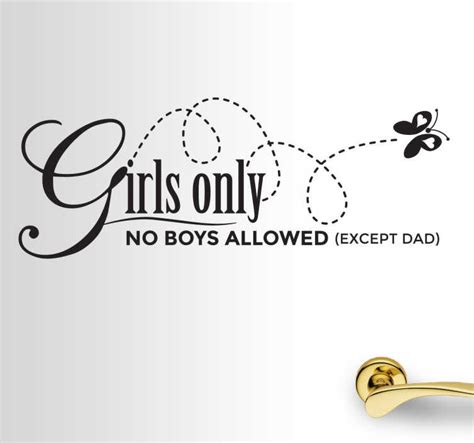 Sticker Girls Only No Boys Allowed Tenstickers