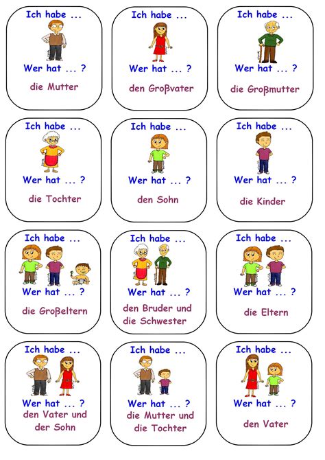 Après avoir terminé de cette page, veuillez consulter notre page principale apprendre. Ich habe... Wer hat ... ? | Deutsch lernen kinder, Deutsch ...