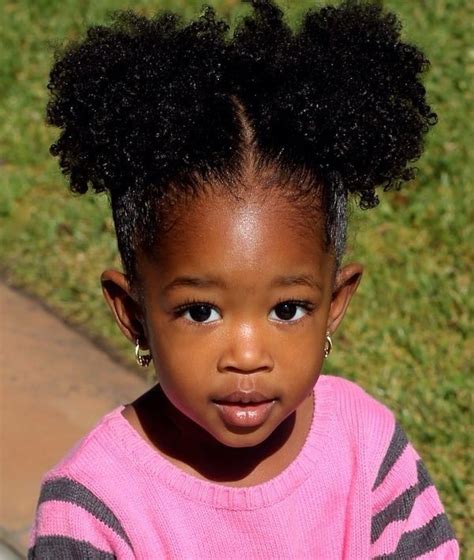 Natural Hair Afro Puffs For Girls Afro Hairstyles For Kids Natural