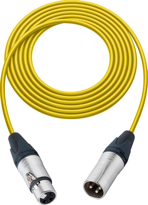 Sescom Bsc25xxjyw Mic Cable Belden Star Quad 3 Pin Xlr Male To 3 Pin