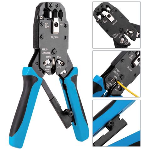 Rj45 Crimping Tool For Rj11rj12 Network And Telephone Cables 3 In 1