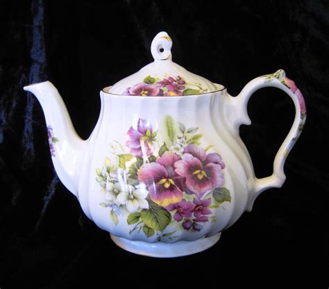 Sadler 5 Cup Teapot In Pristine Condition With Purple Pansies Etsy Uk