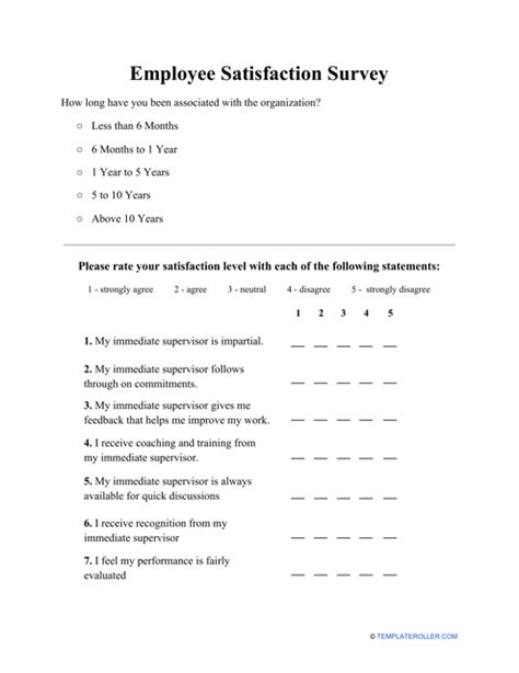 Employee Satisfaction Survey Template Fill Out Sign Online And