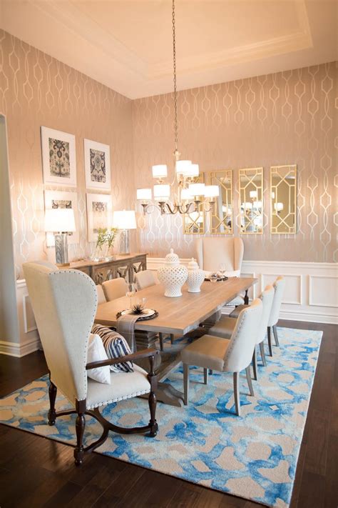 Transitional Glamorous Dining Room Hgtv