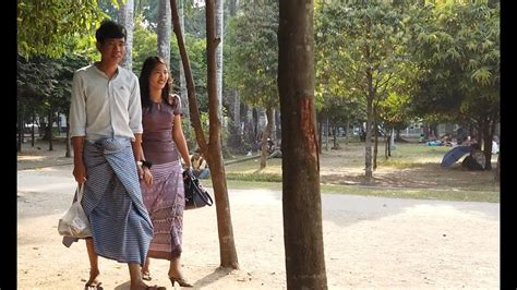 Dating Scenes Of Couples In Yangon Myanmar Walking In A Park Of Myanmar 2019 April Youtube