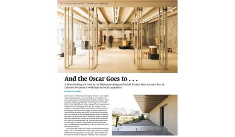 Publication Architectural Record February 2020 East Architecture