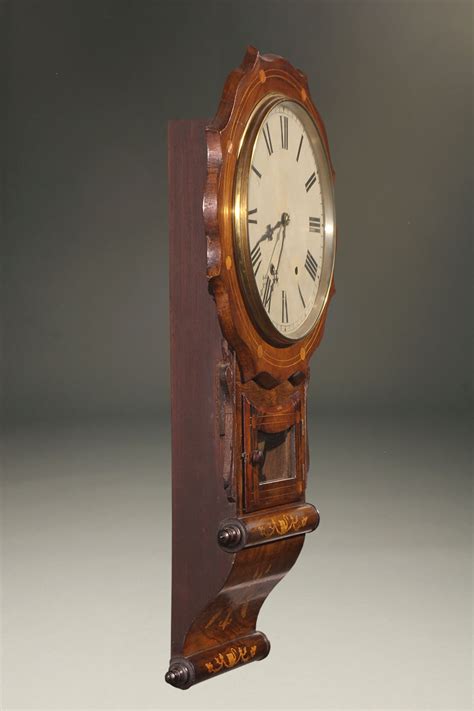 Antique New Haven Clock Company Wall Clock With Walnut Case