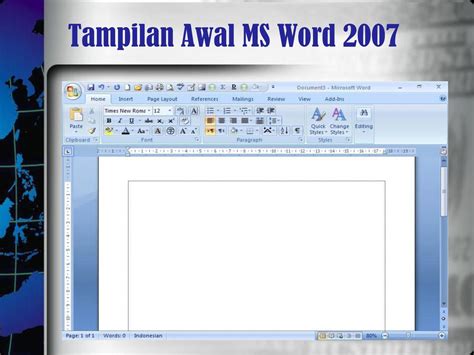 Tampilan Microsoft Word 2007 Beserta Penjelasannya Materi Belajar Online