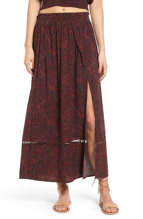 Sun And Shadow Boho Midi Skirt Nordstrom