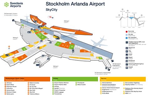 Stockholm Arlanda Airport Map Arn Printable Terminal Maps Shops