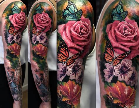 Image Result For Floral Sleeve Tattoos Rose Tattoo Sleeve Floral