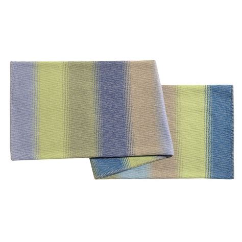 New Missoni Home Wool Blend Sumiri Blue Green Throw Blanket ~78x55