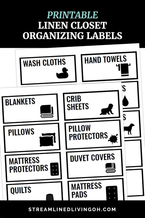 Linen Closet Labels Linen Closet Closet Hacks Organizing Organizing