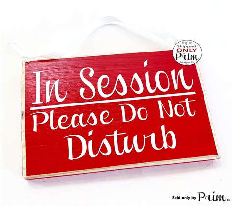 In Session Please Do Not Disturb Custom Wood Sign 8x6 Shhh In Etsy