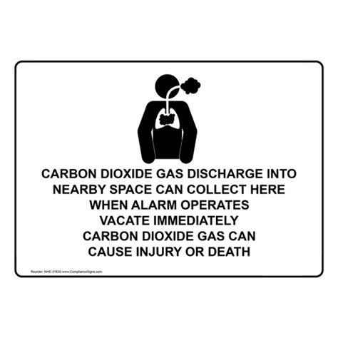 Hazardous Gas Gas Lines Sign Carbon Dioxide Gas Discharge Into
