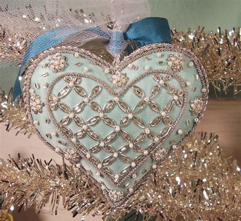 A Beautiful Beaded Heart Ornament From My Gal Silent But Flickr