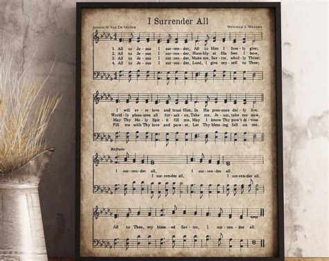 Old Hymn Print Set Of 5 Printable Vintage Sheet Music Etsy Hymn