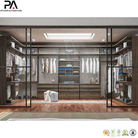 Pa Customized Solid Wood Walk In Bedroom Wardrobe Armoire Closet With