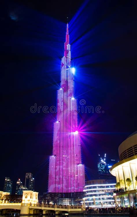 Dubai United Arab Emirates February 24 2018 Laser Show On B