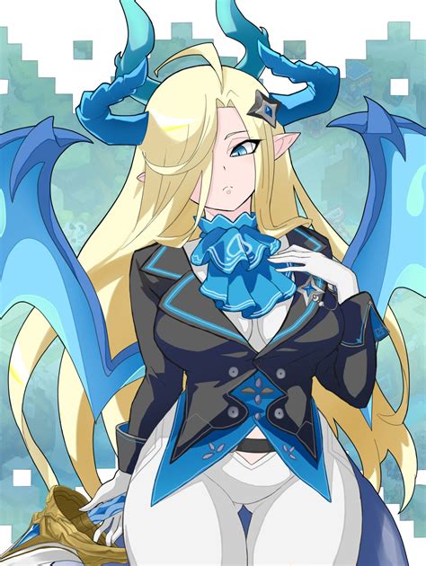 Noble Succubus Bianca Guardian Tales Highres Blonde Hair Demon Girl