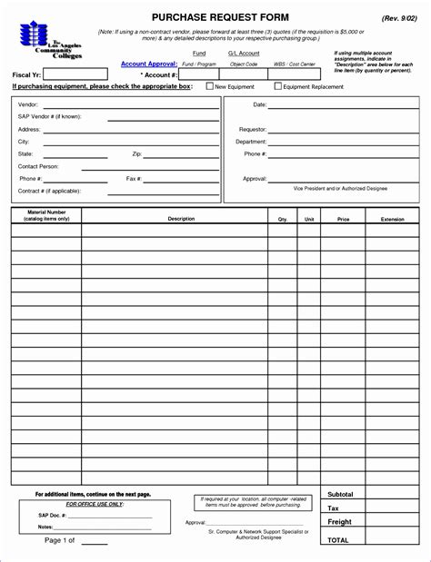 purchase request form template excel exceltemplates