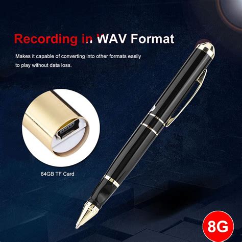 Lyumo Voice Recorder Pen Audio Recorder8gb Memory And 64gb Tf Card Pen