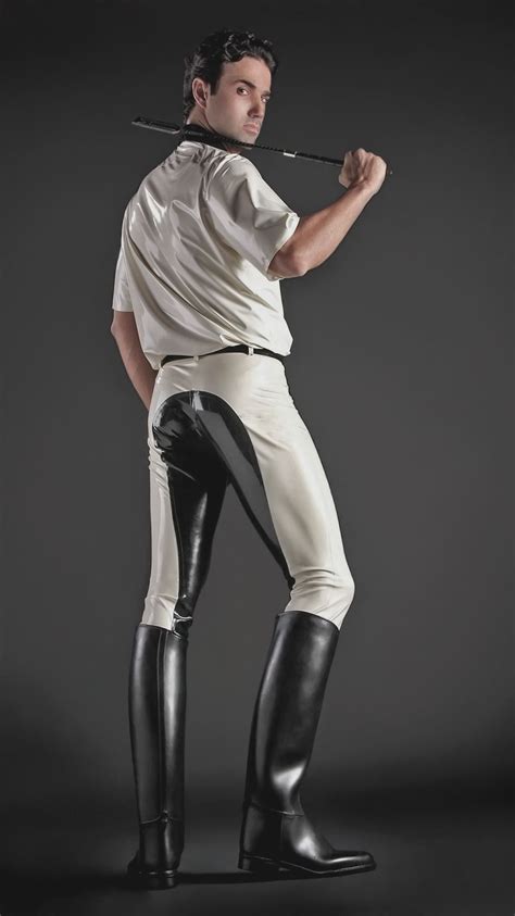 Leather Rubber Boots And Breeches Latex Men Leather Jeans Leather Men