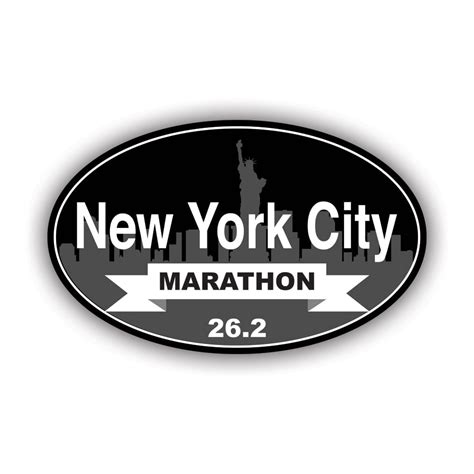 Oval New York City Marathon 262 Sticker Decal Self Adhesive Vinyl