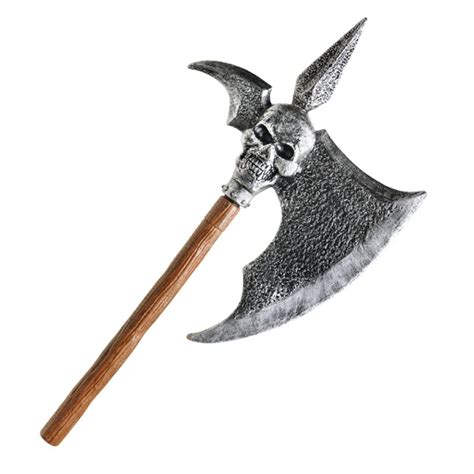 Halloween 76cm Giant Skull Axe Goblin World War Viking Weapon Plastic