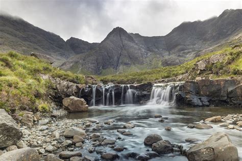 Though water temperatures are always chilly—approximately 11 °c, the best time to blend with nature is late autumn. Fairy Pools | VisitScotland