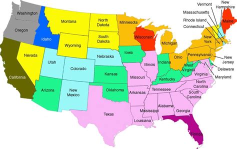 Us Map With State Names Most Recurring Word In Each Us States