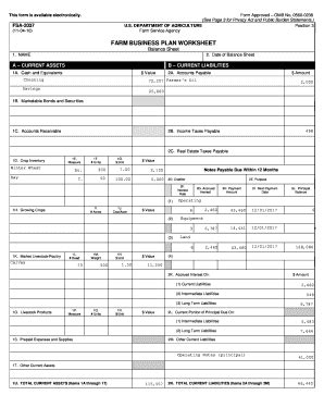 Don't forget to use our templates to help you create a neat and. Fillable Online msuextension FSA 2037: Balance Sheet ...