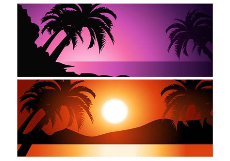 Tropical Sunset Background Pack Free Photoshop Brushes At Brusheezy