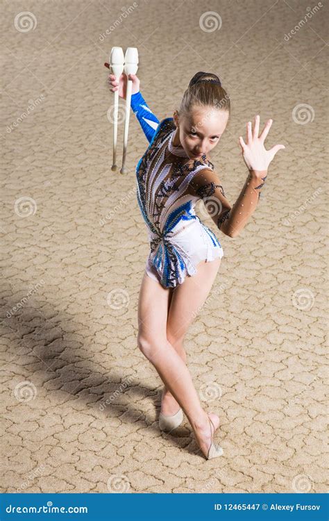 Rhythmic Gymnastics Stock Image Image Of Skill Portrait 12465447
