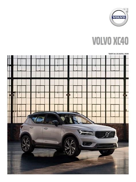Tarifs Volvo Xc40 My20 25 Avril 2019
