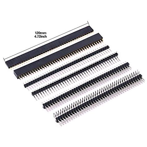 Glarks 112pcs 254mm Male And Female Pin Header Connector Assortment