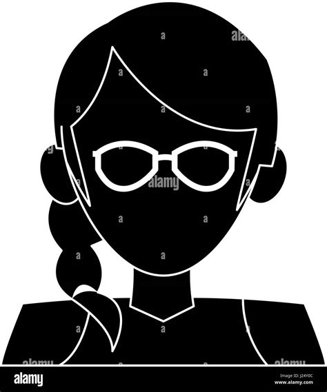 Young Woman Wearing Sunglasses Icon Image Stock Vector Image And Art Alamy