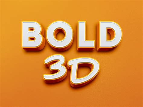 Bold 3d Text Effect Freebies Fribly