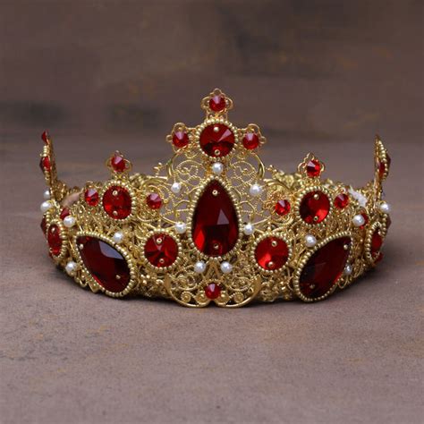 Sandrine Red Queen Crown Red Tudor Crown Olenagrin