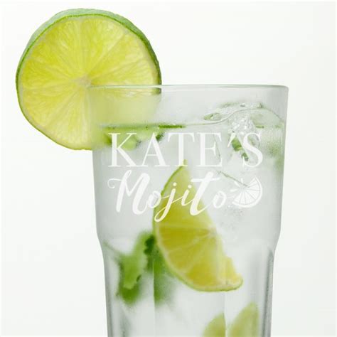 Personalised Mojito Glass Engraved Highball Mojito Glass